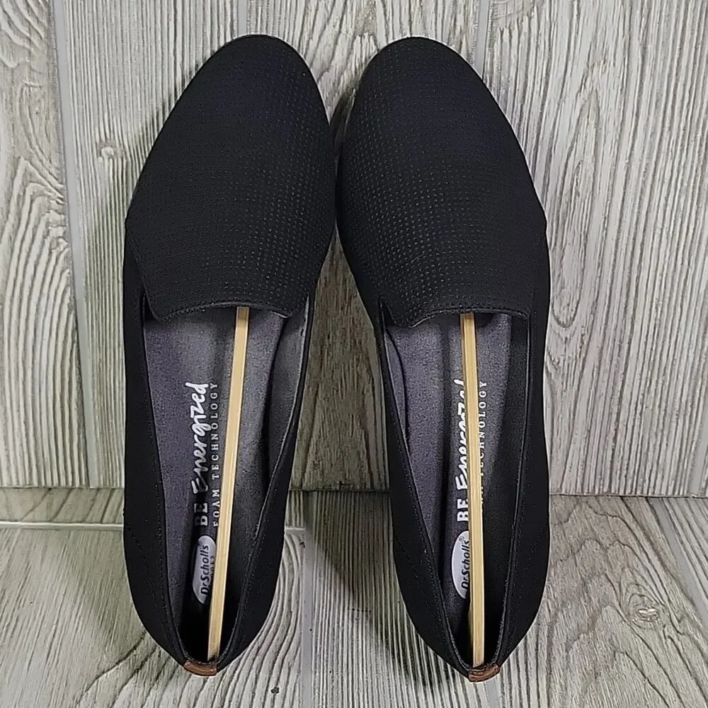 Dr. Scholl's Black Devyn Slip On Wedge Loafers Womens Size 7.5 NEW